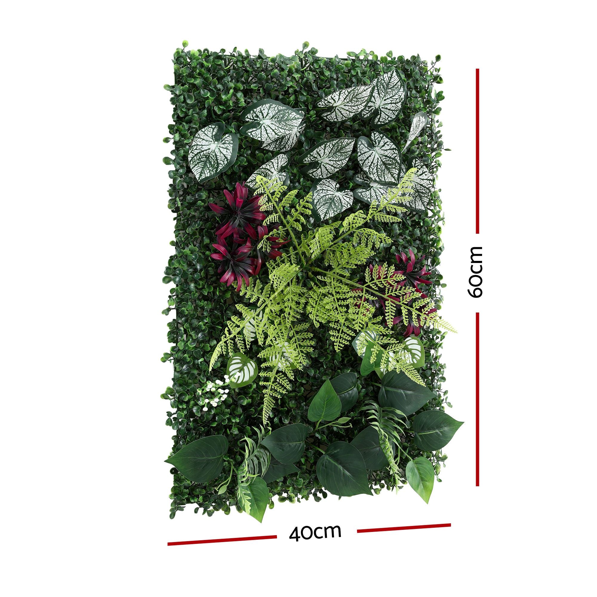 Gardeon 4PCS Artificial Plant Wall Panels 40X60CM Boxwood Panel Flower Backdrop Backyard Green Decor