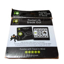 POCKET IQ BREAK OUT 1 PC PUZZLE BRAIN TEASER MIND BENDER NOVELTY GAME TOY TRAVEL