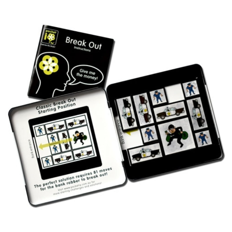POCKET IQ BREAK OUT 1 PC PUZZLE BRAIN TEASER MIND BENDER NOVELTY GAME TOY TRAVEL