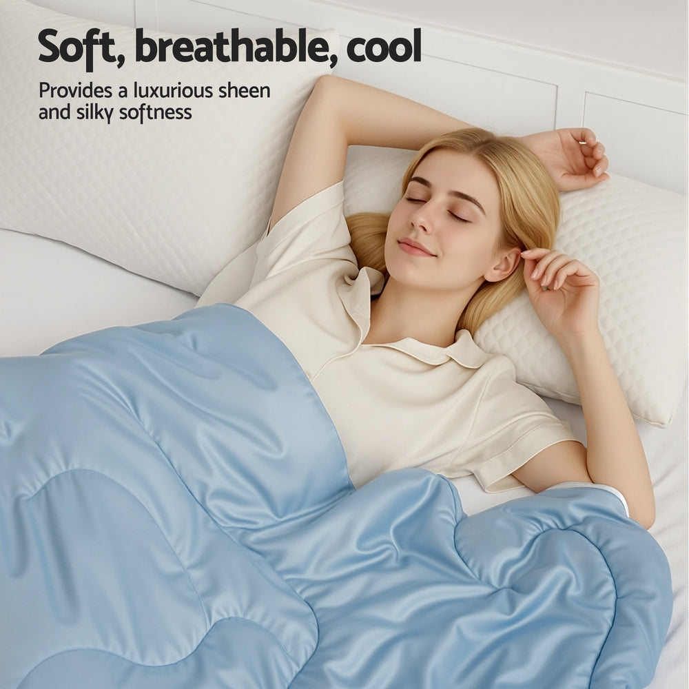 Giselle Tencel Quilt 200GSM Summer Quilts Comforter Doona Light Weight Soft Throw Blanket Queen