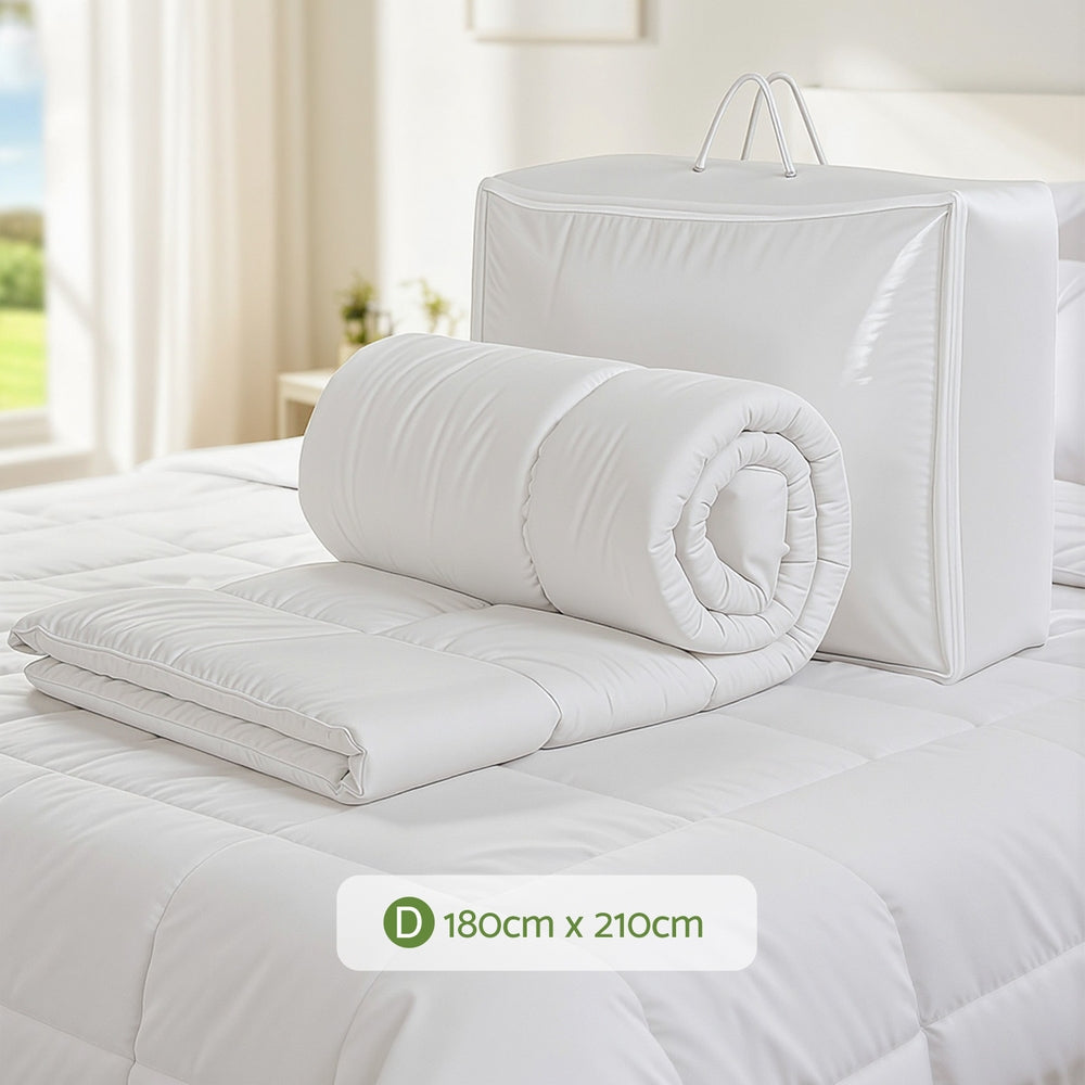 Giselle Bedding 200GSM Bamboo Quilt Summer Quilts All Season Doona Duvet Lightweight Double