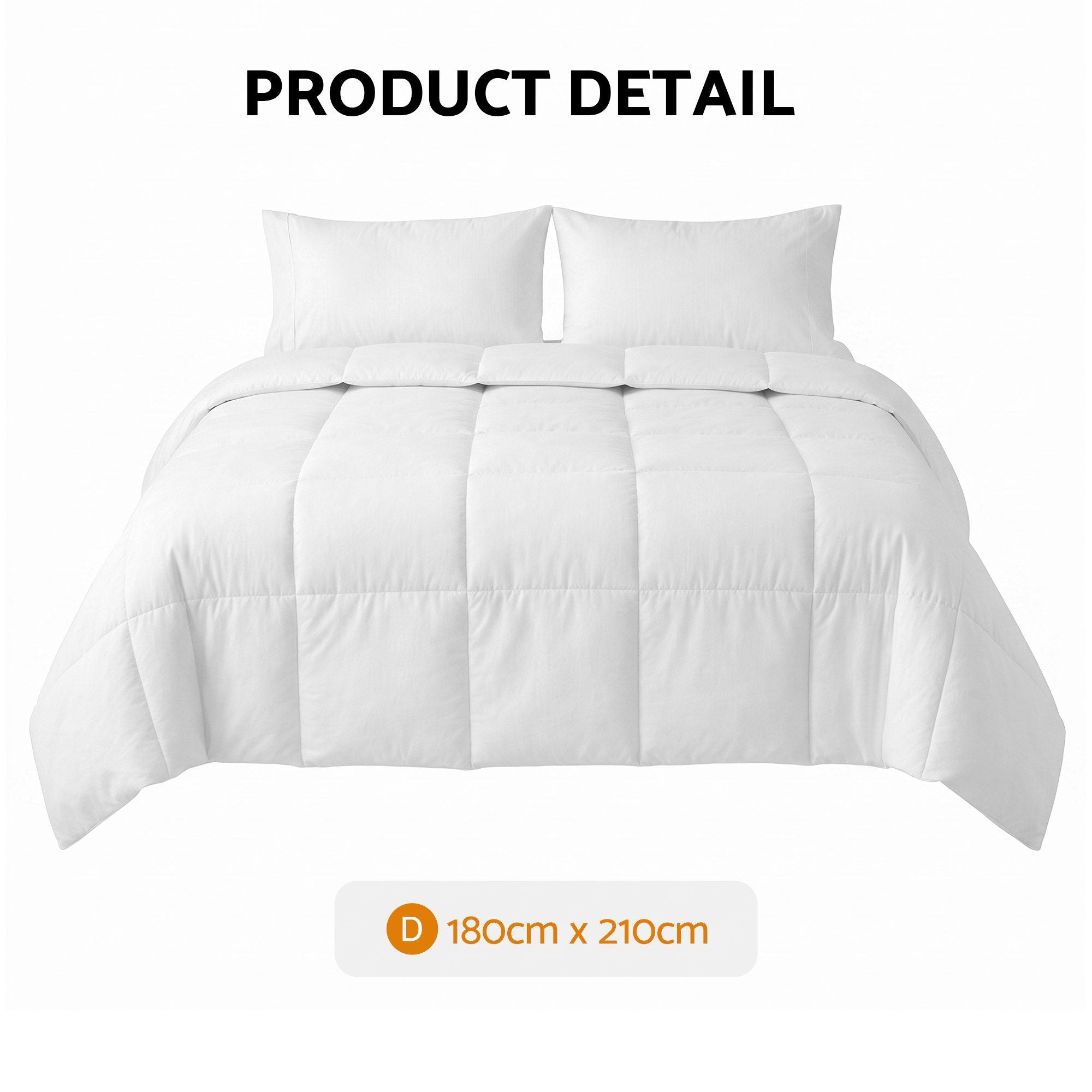 Giselle Bedding Double Quilt, 200GSM Summer Duck Down Feather Doona Insert