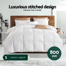 Giselle Bedding 800GSM Goose Down Feather Quilt Winter Blanket Duvet Comforter Single