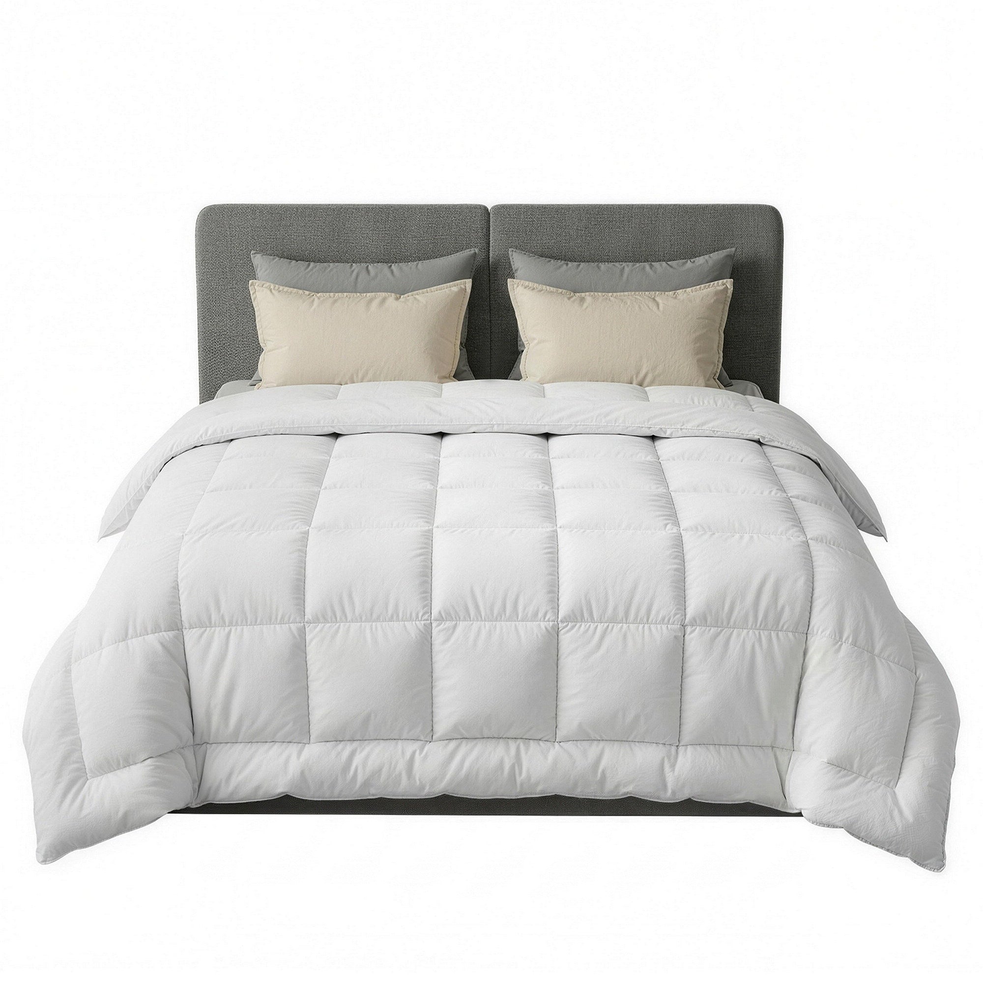 Giselle Bedding Wool Quilt 500GSM Thick Double Winter Doona Baffle Box Construction 100% Wool Filling