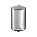 Cefito 12L Pedal Bin Rubbish Waste Bin Soft Close Lid Kitchen Bathroom Silver