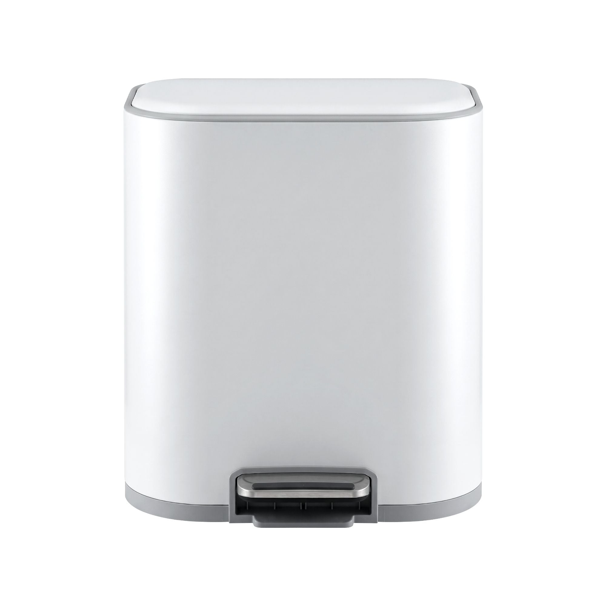 Cefito 20L Trash Bin Steel Pedal Bins Soft Close Kitchen Rubbish Waste Can White