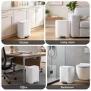 Cefito 20L Trash Bin Steel Pedal Bins Soft Close Kitchen Rubbish Waste Can White