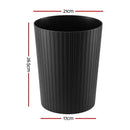 Cefito 8L Open Top Rubbish Bins Waste Bin Trash Can Storage Dustbin Black