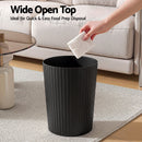 Cefito 8L Open Top Rubbish Bins Waste Bin Trash Can Storage Dustbin Black