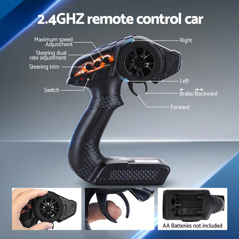 Keezi Kids Remote Control Car Off-Road Truck with Lights Electric Vehicle Toys