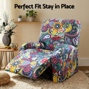 Artiss Split Stretch Recliner Chair Cover, Printed Non Slip Slipcover