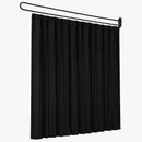 Artiss Room Divider Wall Mounted Hanging Curtain Partition Screen Black 200x220cm