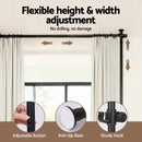 Artiss Room Divider Curtain Rod Extendable Black