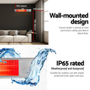 Devanti Electric Strip Heater Infrared Radiant Heaters 2000W