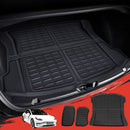 3PCS Car Rear Front Cargo Trunk Toolbox Luggage Rubber Mats for Tesla Model 3 2021-2022