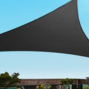 Instahut Shade Sail 5x5x5m Triangle 280GSM 98% Black Shade Cloth