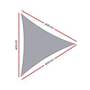 Instahut Waterproof Shade Sail Shade cloth Triangle Canopy 220GSM 4x4x4m