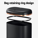 Devanti 38L Motion Sensor Bin Rubbish Automatic Black