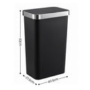 Devanti 50L Motion Sensor Trash Bin Automatic Kitchen Waste Dustbin Black