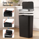 Devanti 50L Motion Sensor Trash Bin Automatic Kitchen Waste Dustbin Black