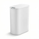 Devanti Automatic Trash Bin with Lid 25L Motion Sensor Kitchen Bin Touchless Garbage Can Plastic Slim Rubbish Bin with Liner Holder for Kitchen, Home, Office, White