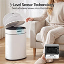 Devanti 20L Automatic Sensor Bin Touchless Rubbish Waste Bin White Kitchen