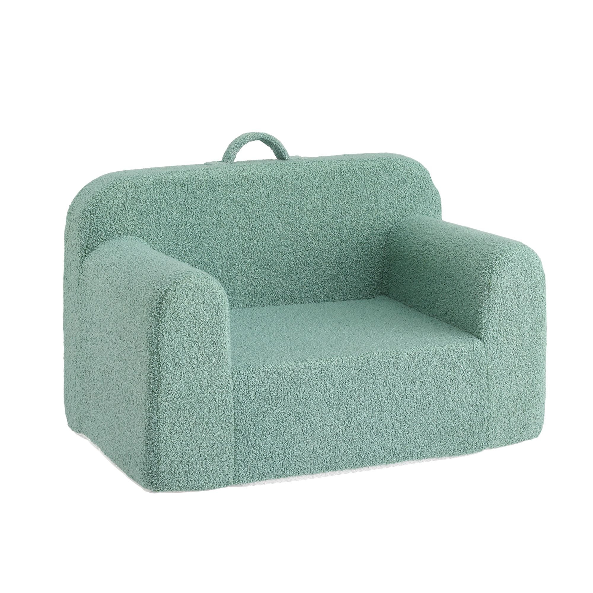 Artiss Kids Sofa Toddler Foam Couch with Carry Handle Mint Green