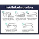 Artiss Sofa Cover Couch Covers 3 Seater High Stretch Grey