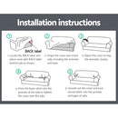 Artiss Sofa Cover Couch Covers 3 Seater Stretch Grey