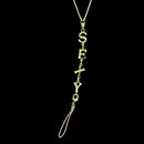 Silver Crystal “SEXY” Pendant Charm – Rhinestone Necklace & Phone Strap Accessory