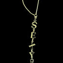 Silver Crystal “SEXY” Pendant Charm – Rhinestone Necklace & Phone Strap Accessory