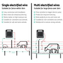 Giantz 5km Electric Fence Energiser Solar Farm 0.3J