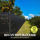 Instahut Shade Cloth Sun Shade Fabric Patio UV Resistant Black 10x2m