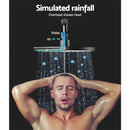Cefito 9'' Rain Shower Head Set Handheld Round High Pressure Black