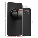 Cefito Shower Mixer Tap Wall Bath Taps Brass Hot Cold Basin Bathroom Black