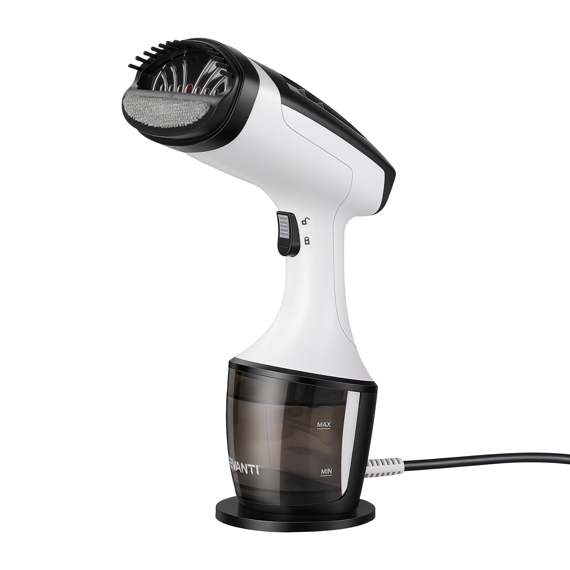 Devanti Clothes Steamer, 1500W Powerful Fast 30s Heat-Up Continuous Steam Lock 160ml Tank Fabric Brush Portable Handheld Steam Iron for Home Travel Business Trip