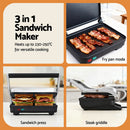 Devanti 3 in 1 Sandwich Maker Steak Press Grill 1000W