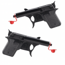 2 PCs DIE-CAST METAL SPUD GUN 3 IN 1, SHOT POTATO PELLETS WATER CAPS BLACK + RED