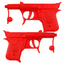 2 PCs DIE-CAST METAL SPUD GUN 3 IN 1, SHOT POTATO PELLETS WATER CAPS BLACK + RED