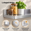 Cefito 610 x 220mm 430 Stainless Steel L-Shaped Kitchen Wall Shelf