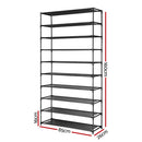 Artiss Shoe Rack Cabinet Stackable 50 Pairs 10-Tier Black