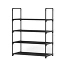 Artiss Shoe Rack 4-tier 12 Pairs Stackable Black