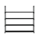 Artiss Shoe Rack 4-tier 16 Pairs Stackable Black
