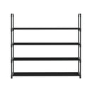 Artiss Shoe Rack 4-tier 16 Pairs Stackable Black