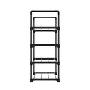Artiss Shoe Rack 4-tier 16 Pairs Stackable Black