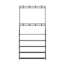 Artiss Shoe Rack Hall Tree 16 Pairs Black