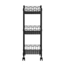 Artiss 3-Tier Shelving Unit Adjustable Garage Storage Kitchen Rack With Wheels