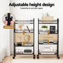 Artiss 4-Tier Shelving Unit Adjustable Garage Storage Kitchen Rack With Wheels
