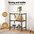 Artiss 3-Tier Shelving Unit Adjustable Garage Storage Shelves Kitchen Rack Steel