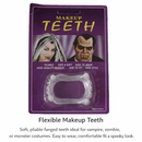 2x Flexible Makeup Teeth – Vampire Costume Fangs – Soft & Safe Halloween Accessory – Easy Fit – Pliable Fake Teeth